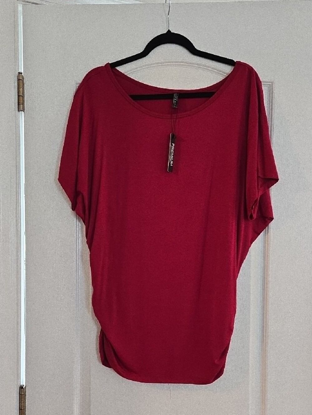 Premium Women's Scoop Neck Tee in Hot Pink
